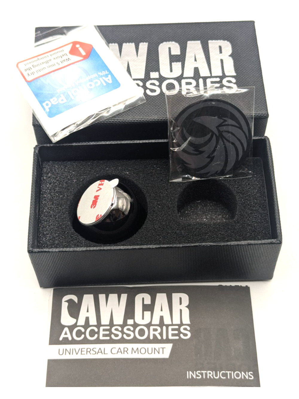 CAW CAR ACCESSORIES Magnetic Car Phone Mount Universal Dashboard Holder Kit